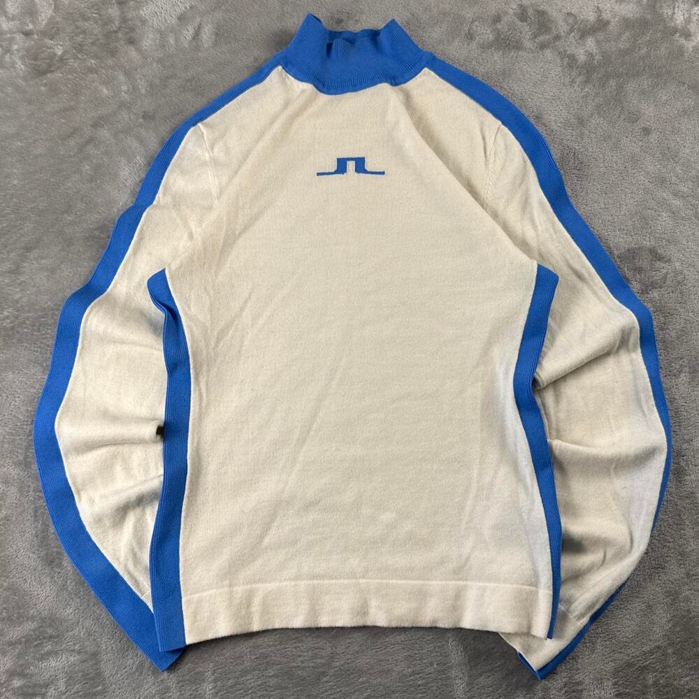 J.Lindeberg Adia Golf Sweater Women’s Small Summer Blue White Pullover